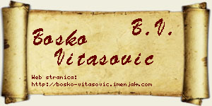 Boško Vitasović vizit kartica